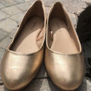 Torrid Rose Gold Rounded Toe Flats